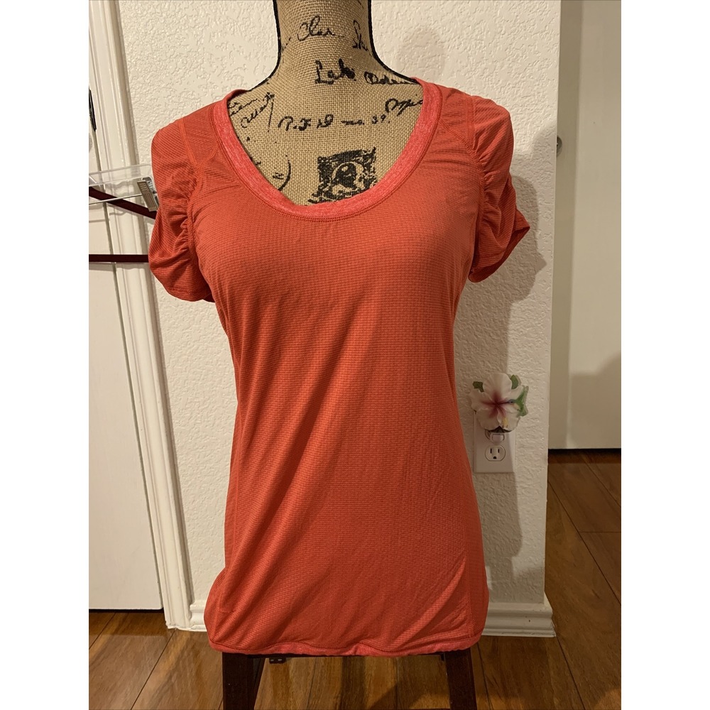Lululemon Coral Willpower Short Sleeve Tech Tee Running Women's Size 6